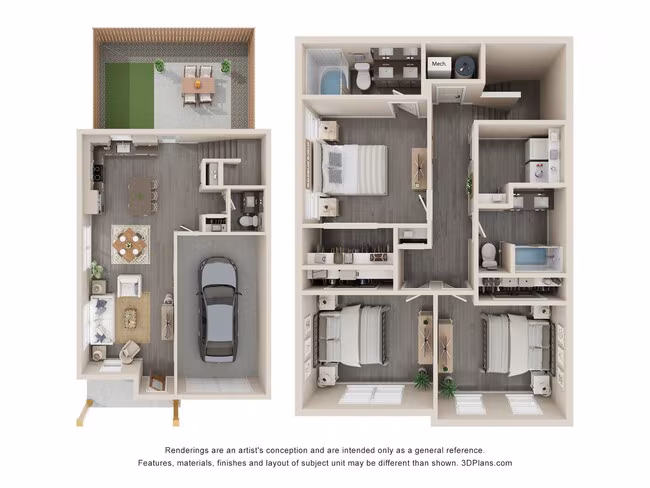 The Cypress 3x2.5 103 floor plan